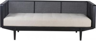 Day Bed SPINDLE White Cotton Hardwood Cane Bedding Not Included