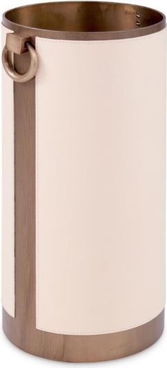 Umbrella Stand BUNGALOW 5 NOAH Recessed Base Antique Brass Accents Ivory