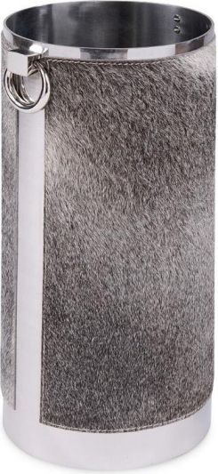 Umbrella Stand BUNGALOW 5 NOAH Recessed Base Polished Nickel Accents Gray