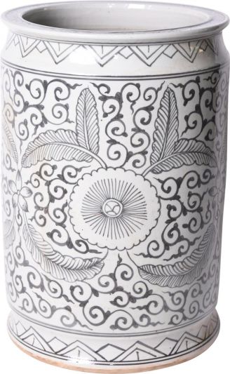 Umbrella Vase Stand Peony Flower Black Colors May Vary Variable Ceramic