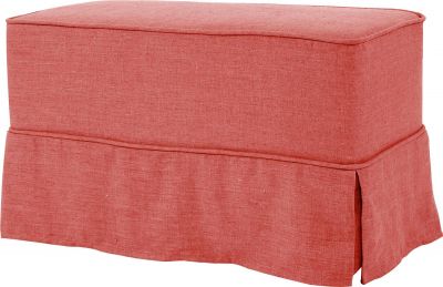 Universal Bench HOWARD ELLIOTT LINEN SLUB Shabby Elegant Rustic Poppy Red Rayon