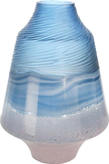 Vase GLAM Modern Contemporary Blue Glass