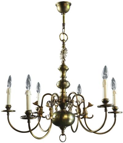 Vintage Chandelier Flemish Metal