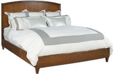 Bed WOODBRIDGE TRANQUILITY Curved Top Tail Tapered Legs Queen Figured Che
