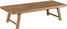 Cocktail Table WOODBRIDGE DAIS Rustic Square Legs Rectangular Top Rounded