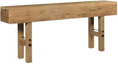 Console Table WOODBRIDGE Vintage Industrial Squared Posts Rectangular Top Post