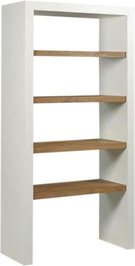 Bookcase WOODBRIDGE White Gesso Oak 3 -Shelf Adjustable