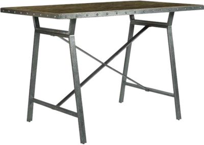 Gathering Table WOODBRIDGE PEMBERTON Adjustable Napa Hammered Nickle Metal Base