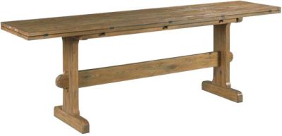 Gathering Table WOODBRIDGE Rustic Double Pedestal Rectangular Top Flip-Top