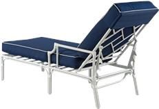 Chaise WOODBRIDGE CARLYLE Chippendale Powder-Coated Cloud White Aluminum