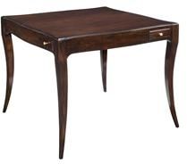 Games Table Woodbridge Addison Ebonized Mahogany Serpentine Rails Drawers