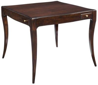 Games Table Woodbridge Addison Ebonized Mahogany Serpentine Rails Drawers