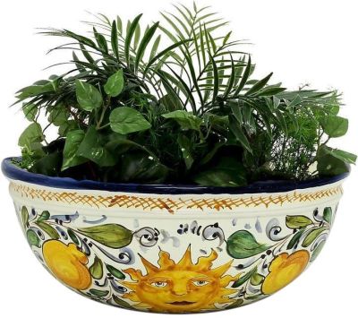 Wall Pocket Planter TOSCANA Tuscan Italian Ceramic Indoor/Outdoor Outdoo