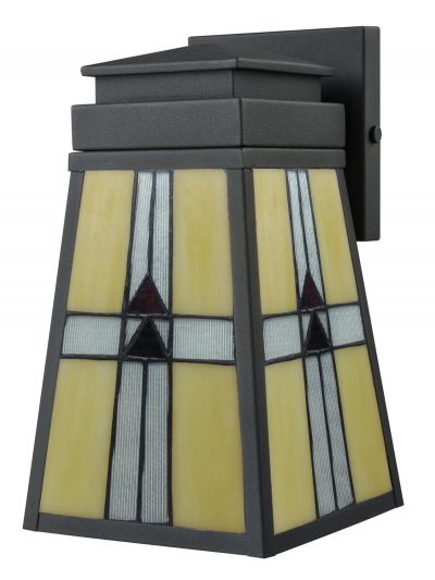 Wall Sconce DALE TIFFANY BARKLEY Elongated Flared Shade Square Back Plate