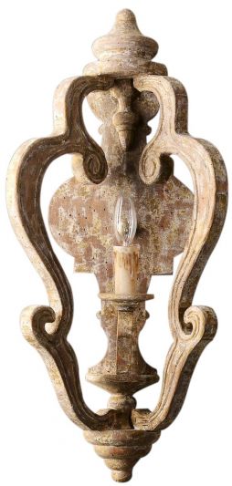 Wall Sconce Oriana Terracotta Lighting Beige Brown Bronze Iron 1-Light