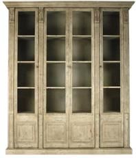 Display Cabinet PETER Beige Poplar Pine 3 -Shelf