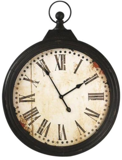 Clock Ebony Black Iron