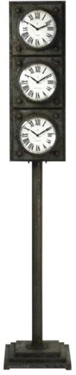 Clock Ebony Black Iron