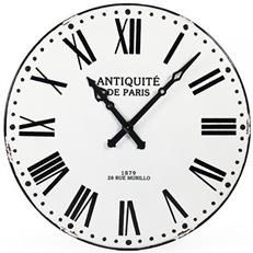 Wall Clock CORVIN Alabaster White Iron