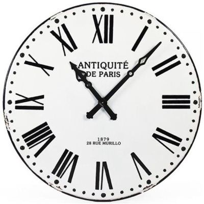 Wall Clock CORVIN Alabaster White Iron