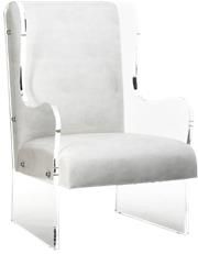Wingback Chair WIng Arctic White Polyurethane Acrylic Poly