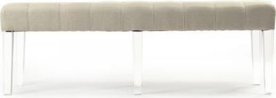 Bench MELINE Transparent Linen