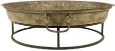 Coffee Table Cocktail TRISTAN Large Oyster Gray Metal
