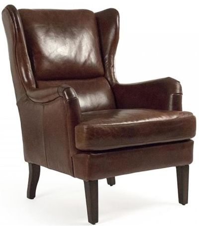 Wingback Chair WIng FELICIE Chocolate Brown