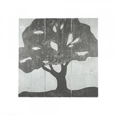 Wall Decor Art Tree Ebony Black 3-Pc Board