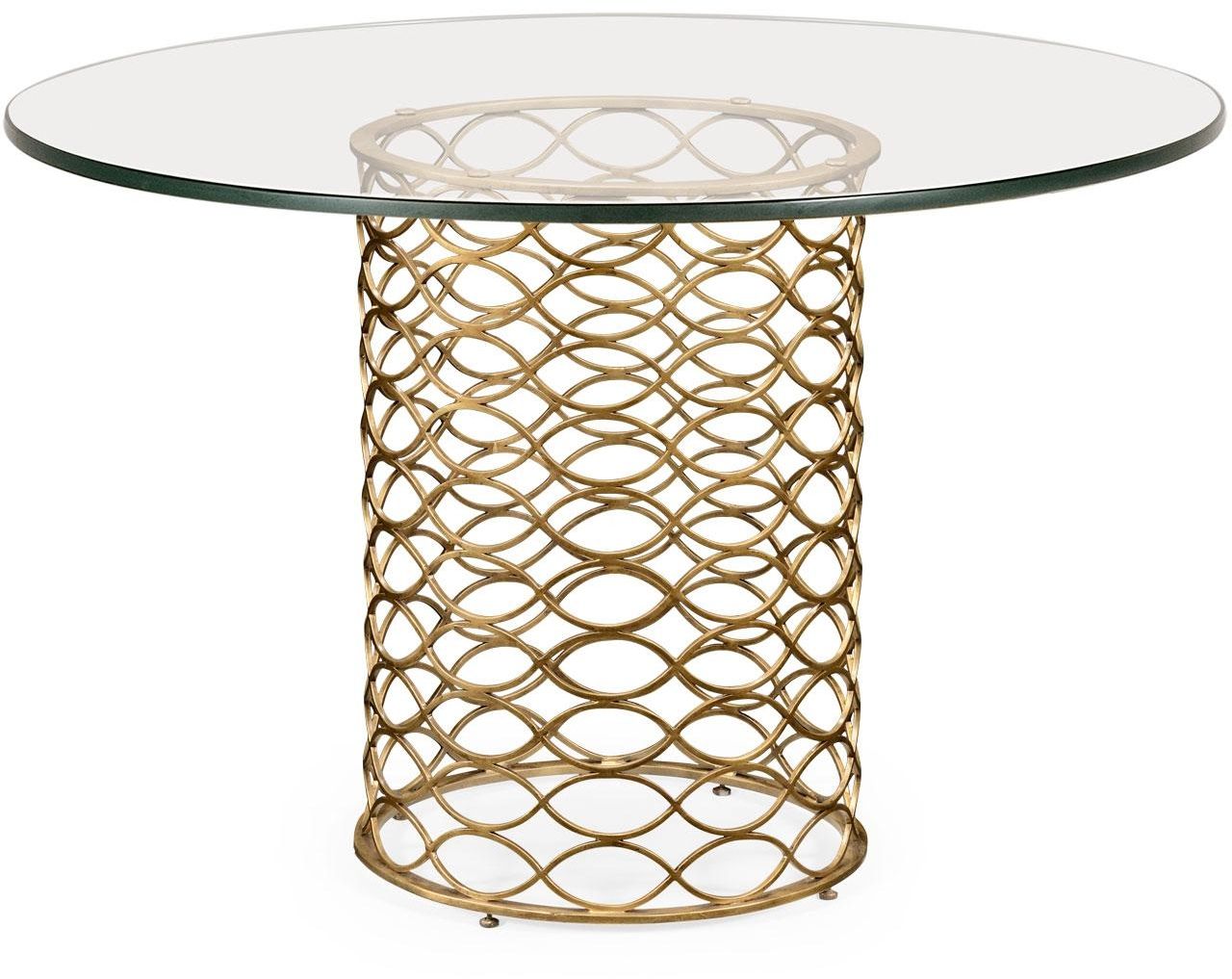 JONATHAN CHARLES LUXE Dining Table Contemporary Circular Top Frame of