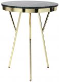 Accent Table Contemporary Metalworks Distressed Brass Green Gray Hammered Iron