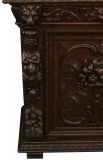 Antique Cabinet Bookcase Hunting Renaissance Putti Musicians Heavily Carved Oak