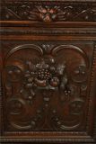 Antique Cabinet Bookcase Hunting Renaissance Putti Musicians Heavily Carved Oak