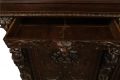 Antique Cabinet Bookcase Hunting Renaissance Putti Musicians Heavily Carved Oak