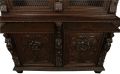 Antique Cabinet Bookcase Hunting Renaissance Putti Musicians Heavily Carved Oak