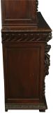 Antique Cabinet Bookcase Hunting Renaissance Putti Musicians Heavily Carved Oak