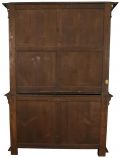 Antique Cabinet Bookcase Hunting Renaissance Putti Musicians Heavily Carved Oak