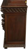 Antique Cabinet Bookcase Hunting Renaissance Putti Musicians Heavily Carved Oak