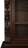 Antique Cabinet Bookcase Hunting Renaissance Putti Musicians Heavily Carved Oak