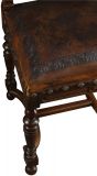Antique Dining Chairs Henry II Set 8 Renaissance Embossed Leather Walnut