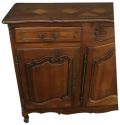 Antique Sideboard French Louis XV Rococo 1900 Oak 4-Doors 2-Drawer