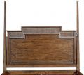Bed King Camelot Transitional Rustic Pecan Swedish Moss Wood Optional Posts