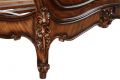 Bed Louis XV Rococo Queen Flame Mahogany Hand Carved Bookmatched Wood Banded
