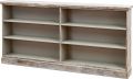 Bookcase SARREID Transitional Gray Oak Pine 4 -Shelf Adjustable Open