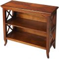 Bookcase X-Shaped Side Supports Olive Ash Burl Distressed Birch Cherry