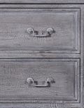 Chest Lafitte Weathered Gray Solid Wood Distressed Old World  2 Drawers  Shelf