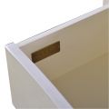 Chest of Drawers Curved Front Polished Brass Hardware White Painted Distressed
