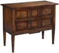 Chest of Drawers Eliot Transitional Rustic Pecan Solid Wood 2-Drawer Molding