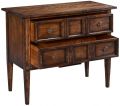 Chest of Drawers Eliot Transitional Rustic Pecan Solid Wood 2-Drawer Molding