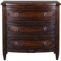 Chest of Drawers Plazzio Solid Wood Carved Relief  Louis XVI Reeded Legs  Brass